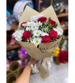 papatya gül buketi